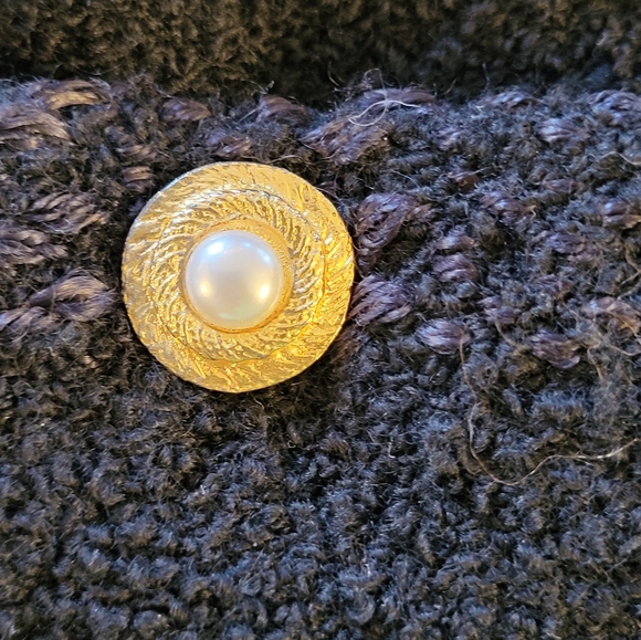 Adolfo New York Vintage 70s Black Wool Boulce Sweater Jacket Medium - Picture 9 of 11